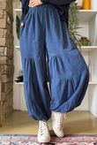 Basso Baby Cord Tiered Cuff Pant Navy